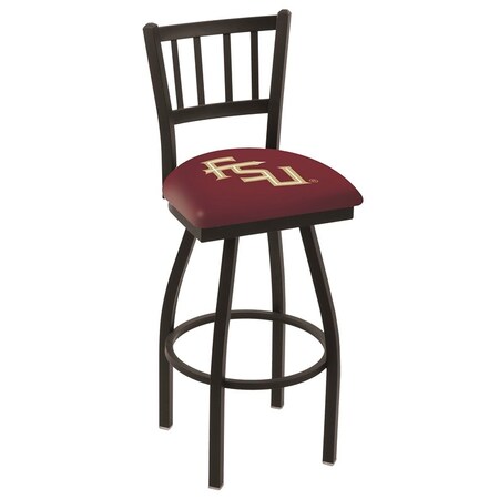 36 Blk Wrinkle Florida State (Script) Swivel Bar Stool,Jailhouse Back